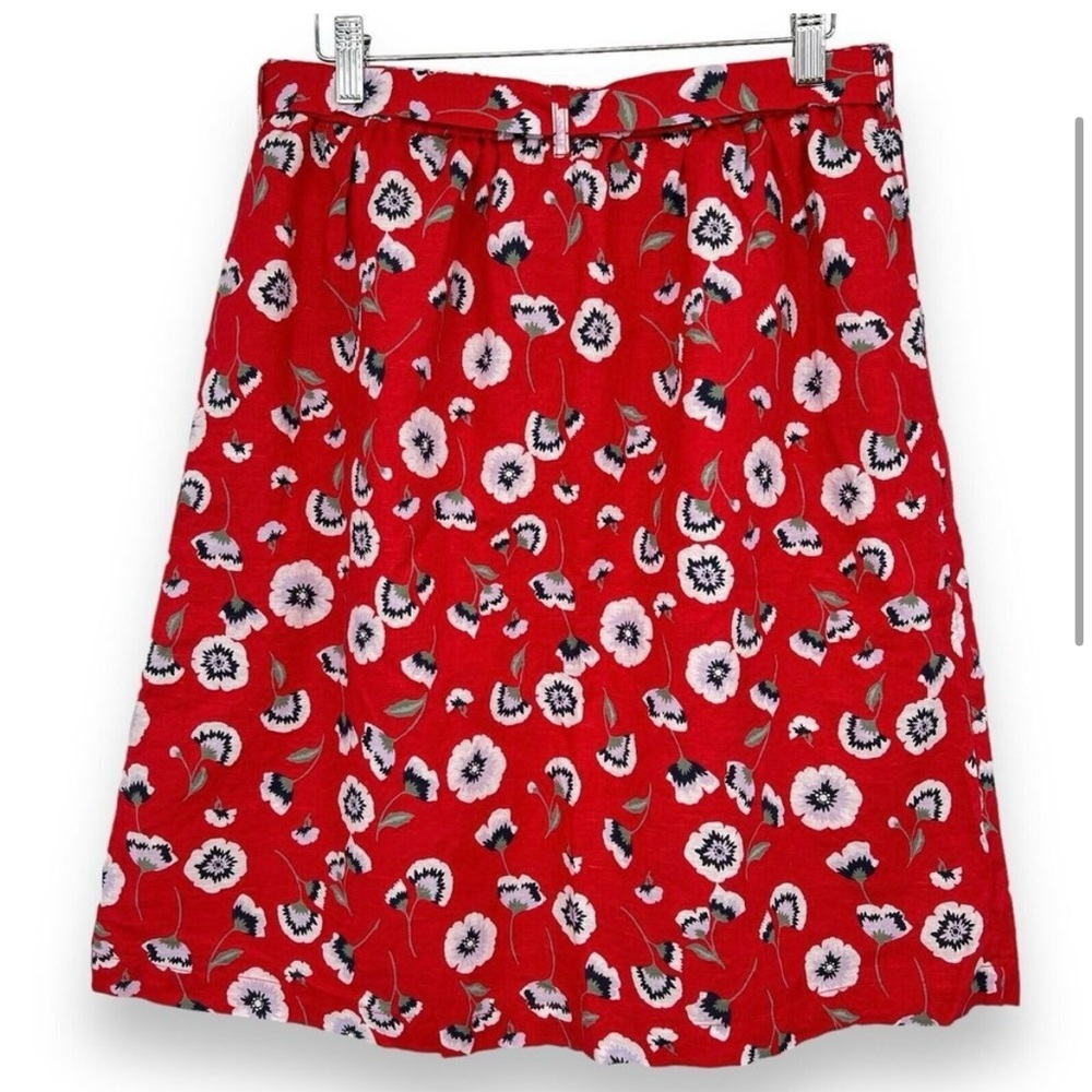 J Crew Poppy Red Women's Skirt Size Small - Picture 3 of 5